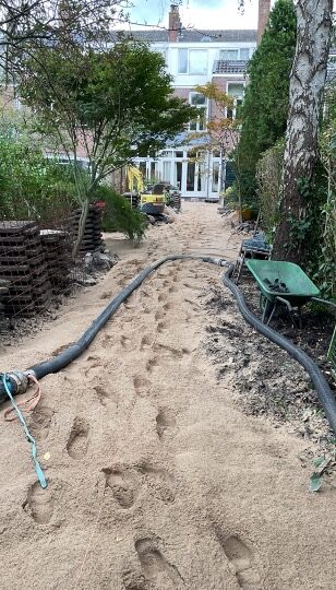 Rijnsburgerweg aanleg tuin_Huijbers Tuinen aanleg en ophogen tuin in Leiden door Huijbers Tuinen